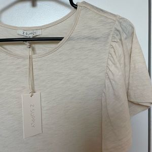 NWT Z Supply T- Shirt Dress With Ruffle Sleeves